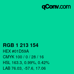Color code: RGB 1 213 154 | qconv.com