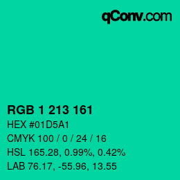 Color code: RGB 1 213 161 | qconv.com