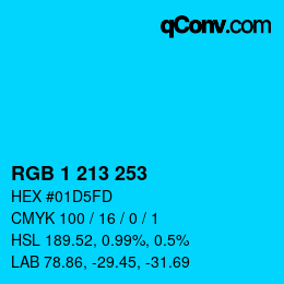 Color code: RGB 1 213 253 | qconv.com