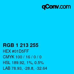 颜色代码: RGB 1 213 255 | qconv.com