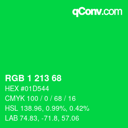 Color code: RGB 1 213 68 | qconv.com