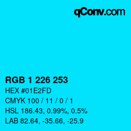 Color code: RGB 1 226 253 | qconv.com