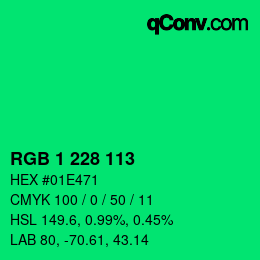 Color code: RGB 1 228 113 | qconv.com