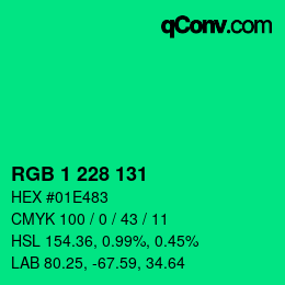 Color code: RGB 1 228 131 | qconv.com