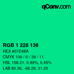 Color code: RGB 1 228 138 | qconv.com