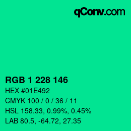 Color code: RGB 1 228 146 | qconv.com