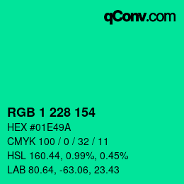 Color code: RGB 1 228 154 | qconv.com