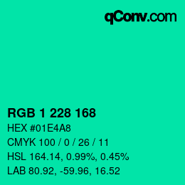 Color code: RGB 1 228 168 | qconv.com