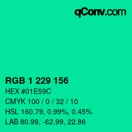 Color code: RGB 1 229 156 | qconv.com