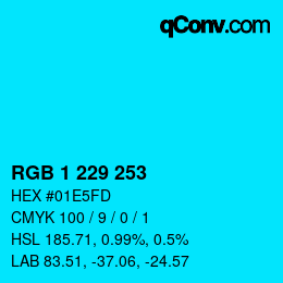 Color code: RGB 1 229 253 | qconv.com