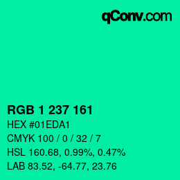 Color code: RGB 1 237 161 | qconv.com