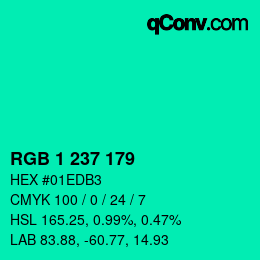 Color code: RGB 1 237 179 | qconv.com