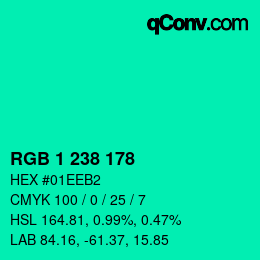 Color code: RGB 1 238 178 | qconv.com