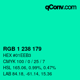 Color code: RGB 1 238 179 | qconv.com