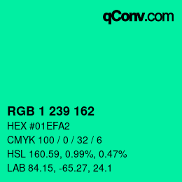 Color code: RGB 1 239 162 | qconv.com