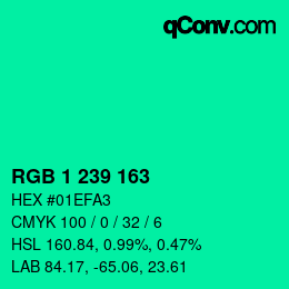 Color code: RGB 1 239 163 | qconv.com