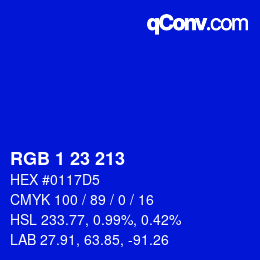 カラーコード: RGB 1 23 213 | qconv.com