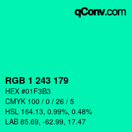 Color code: RGB 1 243 179 | qconv.com
