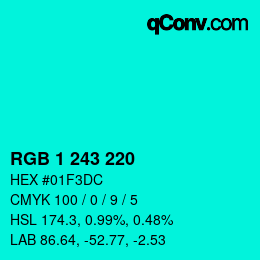 Color code: RGB 1 243 220 | qconv.com