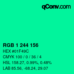 Color code: RGB 1 244 156 | qconv.com