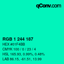 Color code: RGB 1 244 187 | qconv.com