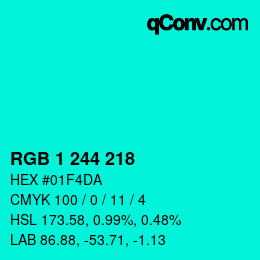 Color code: RGB 1 244 218 | qconv.com