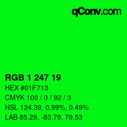 Color code: RGB 1 247 19 | qconv.com