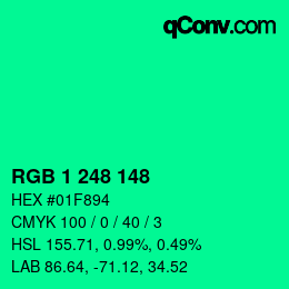 Color code: RGB 1 248 148 | qconv.com