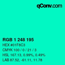 Color code: RGB 1 248 195 | qconv.com
