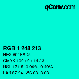 Color code: RGB 1 248 213 | qconv.com