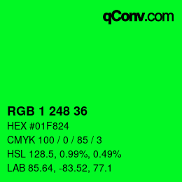Color code: RGB 1 248 36 | qconv.com