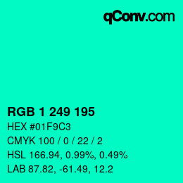 Color code: RGB 1 249 195 | qconv.com