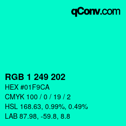 Color code: RGB 1 249 202 | qconv.com