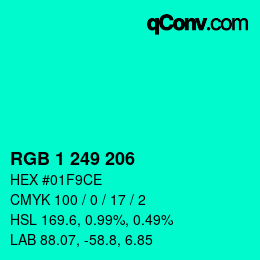 Color code: RGB 1 249 206 | qconv.com