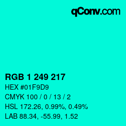 Color code: RGB 1 249 217 | qconv.com