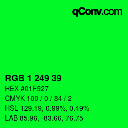 Color code: RGB 1 249 39 | qconv.com