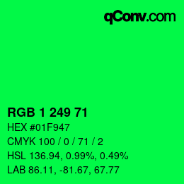 Color code: RGB 1 249 71 | qconv.com