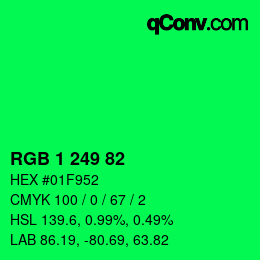 Color code: RGB 1 249 82 | qconv.com