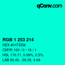 Color code: RGB 1 253 214 | qconv.com