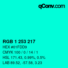 Color code: RGB 1 253 217 | qconv.com