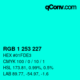 Color code: RGB 1 253 227 | qconv.com