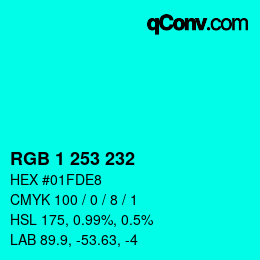 Color code: RGB 1 253 232 | qconv.com