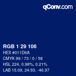 Color code: RGB 1 29 106 | qconv.com