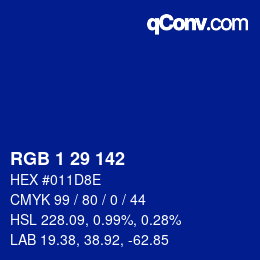 Color code: RGB 1 29 142 | qconv.com