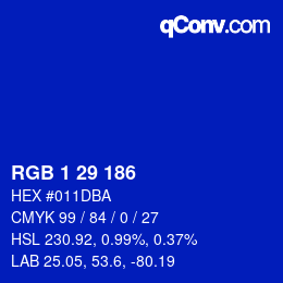 Color code: RGB 1 29 186 | qconv.com