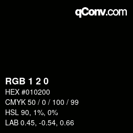 Color code: RGB 1 2 0 | qconv.com