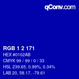 Color code: RGB 1 2 171 | qconv.com