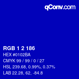 Color code: RGB 1 2 186 | qconv.com