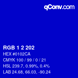 Color code: RGB 1 2 202 | qconv.com
