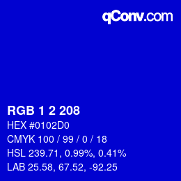 Color code: RGB 1 2 208 | qconv.com